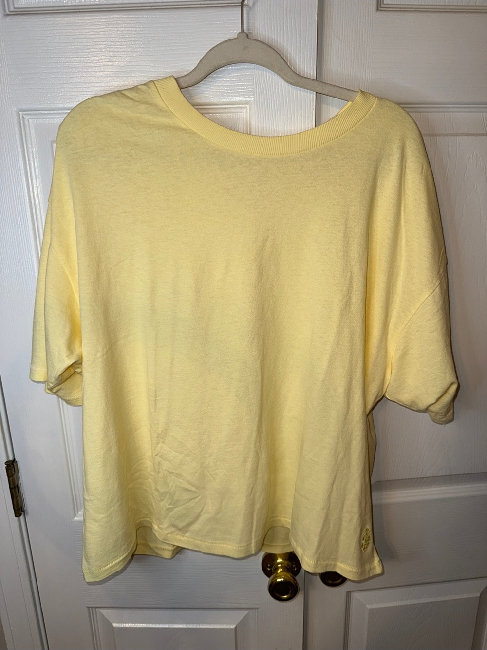 FP Movement by Free People Oversized Short Sleeve Tee in Pale Yellow
